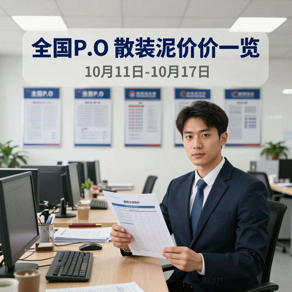 水泥网周报：全国P.O42.5散装水泥均价一览(10月11日-10月17日)