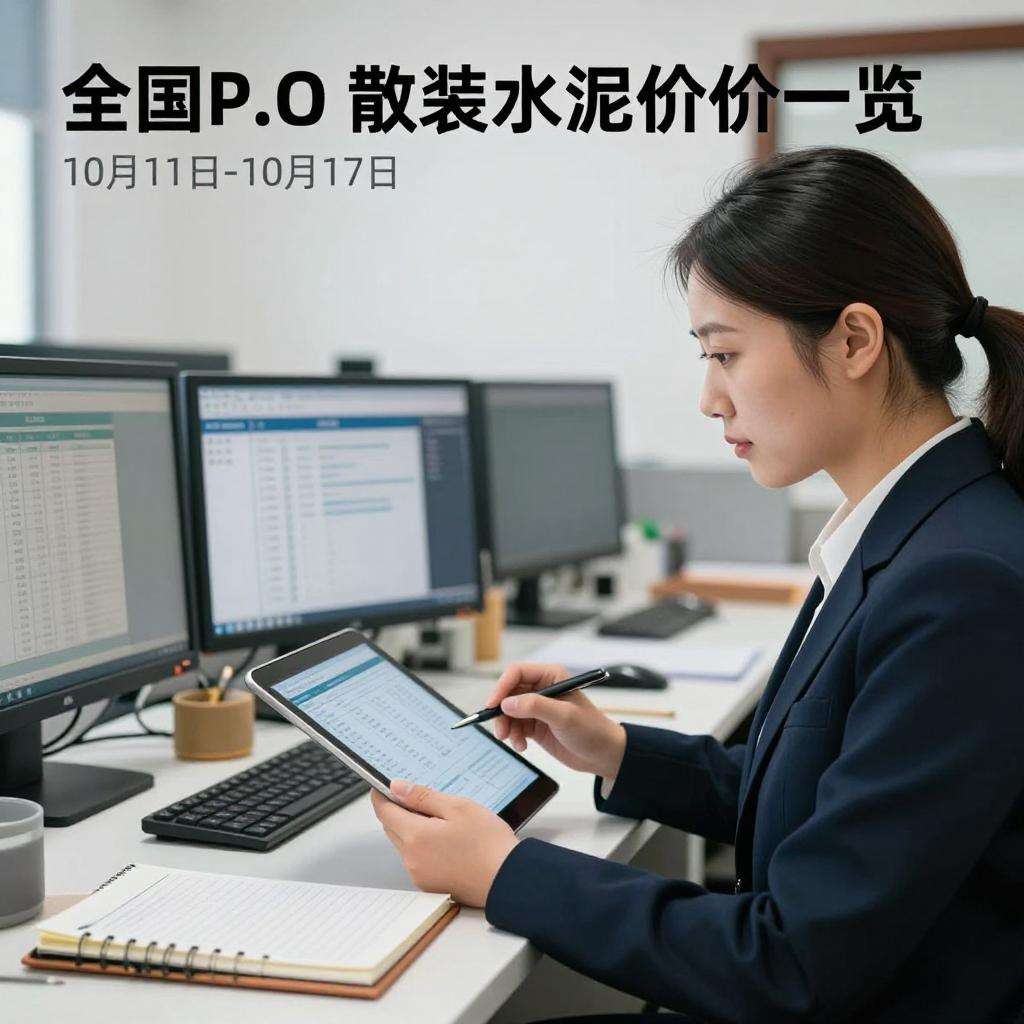 水泥网周报：全国P.O42.5散装水泥均价一览(10月11日-10月17日)第一张图