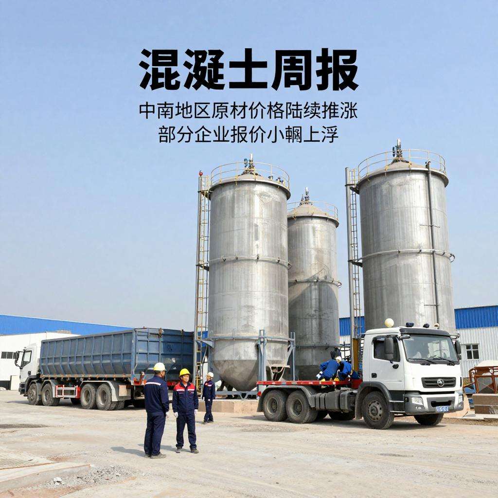 混凝土周报：中南地区原材价格陆续推涨，部分企业报价小幅上浮（10.13-10.17）