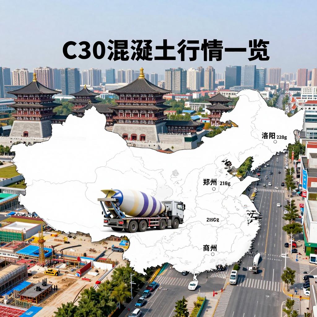 混凝土价格：洛阳、郑州、商丘...河南省热门城市 C30混凝土行情一览