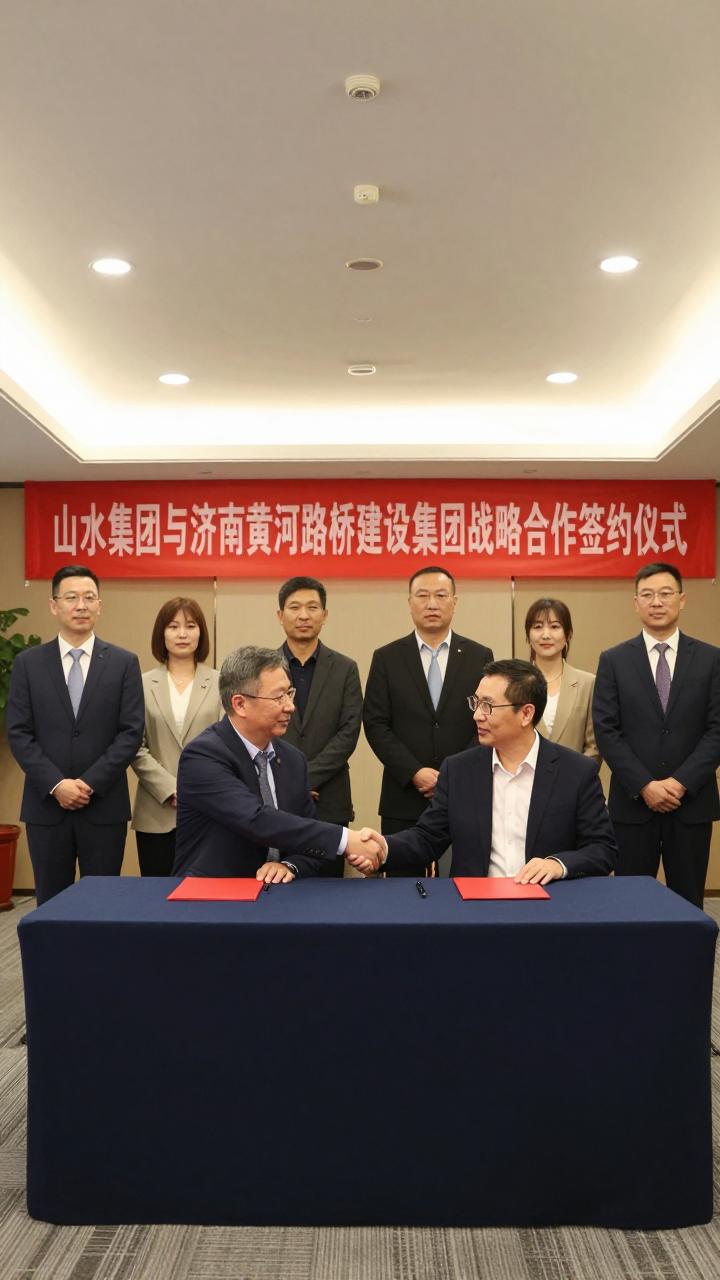 山水集团与济南黄河路桥建设集团有限公司签署战略合作协议