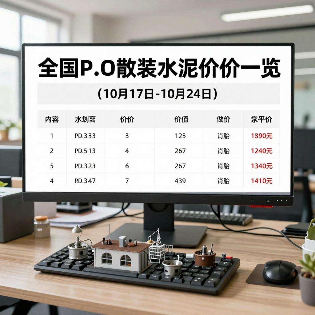 水泥网周报：全国P.O42.5散装水泥均价一览(10月17日-10月24日)