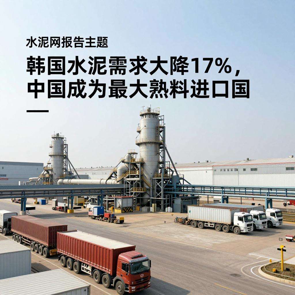 水泥网报告：韩国水泥需求大降17% 成中国最大熟料进口国