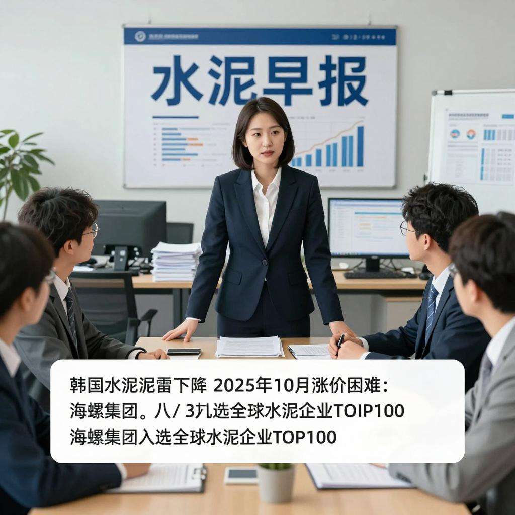 11.6水泥早报：韩国水泥需求降；2025年10月水泥涨价难；海螺集团上榜TOP100第一张图