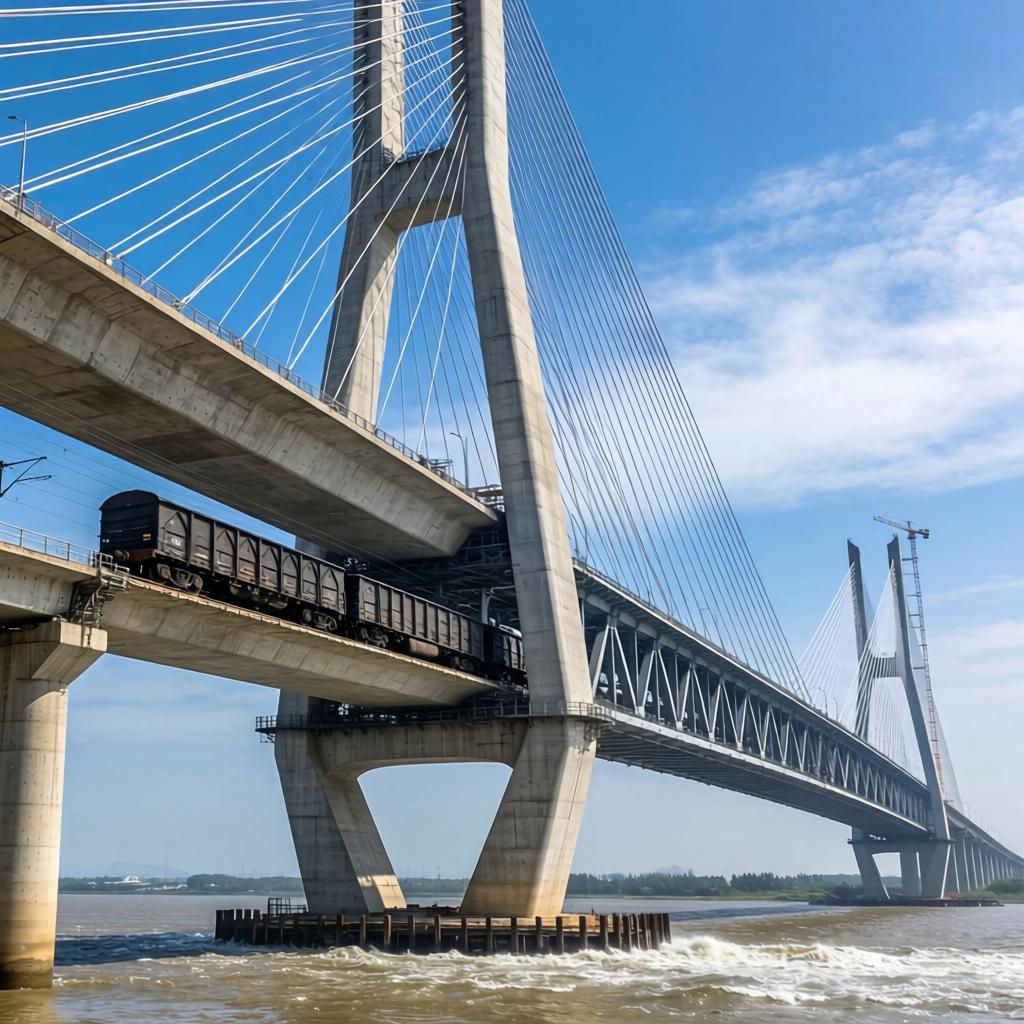 世界首座！海螺水泥助力双层斜拉—悬索协作体系桥梁建成通车！第一张图