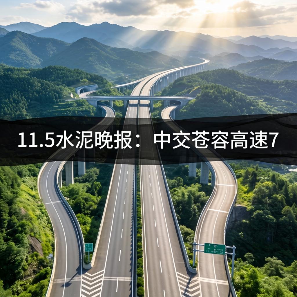 11.5水泥晚报:中交苍容高速7标贯通 11.5水泥晚报:中交苍容高速7标贯通