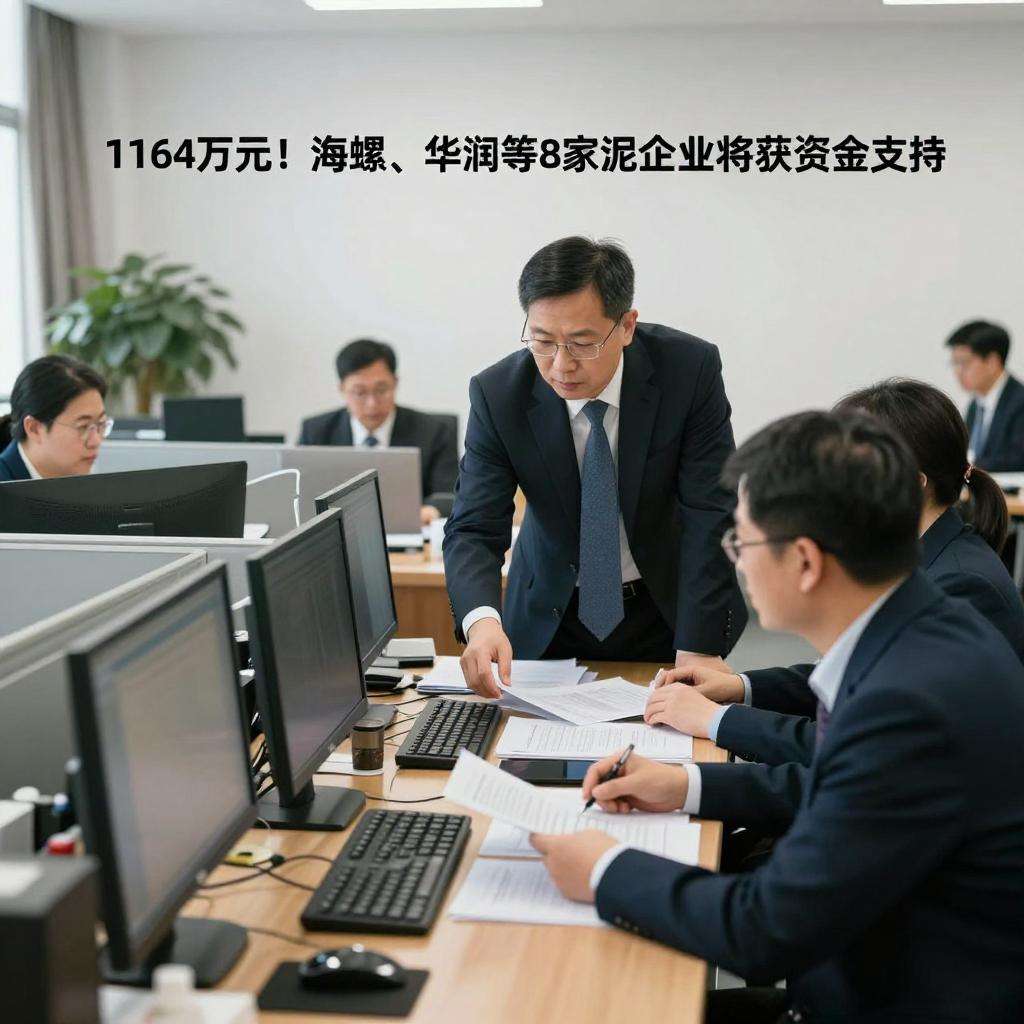 1164万元！海螺、华润等8家水泥企业将获资金支持第一张图