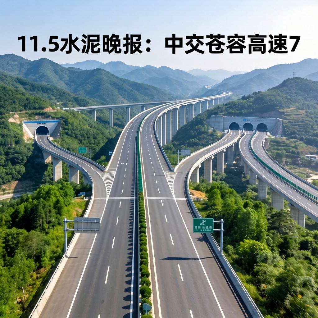 11.5水泥晚报:中交苍容高速7标贯通 11.5水泥晚报:中交苍容高速7标贯通