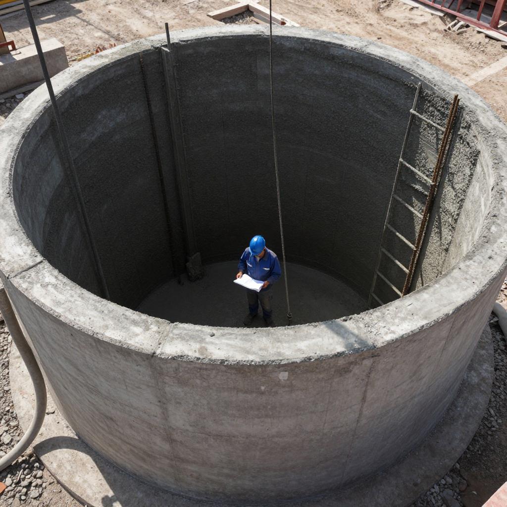 甘肃建投安装公司陇南取水工程大口井成功封底 甘肃建投安装公司陇南取水工程大口井成功封底第一张图