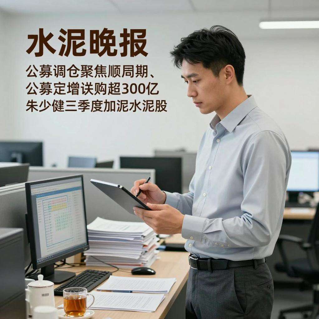 10.13水泥晚报:公募调仓聚焦顺周期;公募定增认购超300亿;朱少醒三季度加仓水泥股 10.13水泥晚报:公募调仓聚焦顺周期;公募定增认购超300亿;朱少醒三季度加仓水泥股第一张图