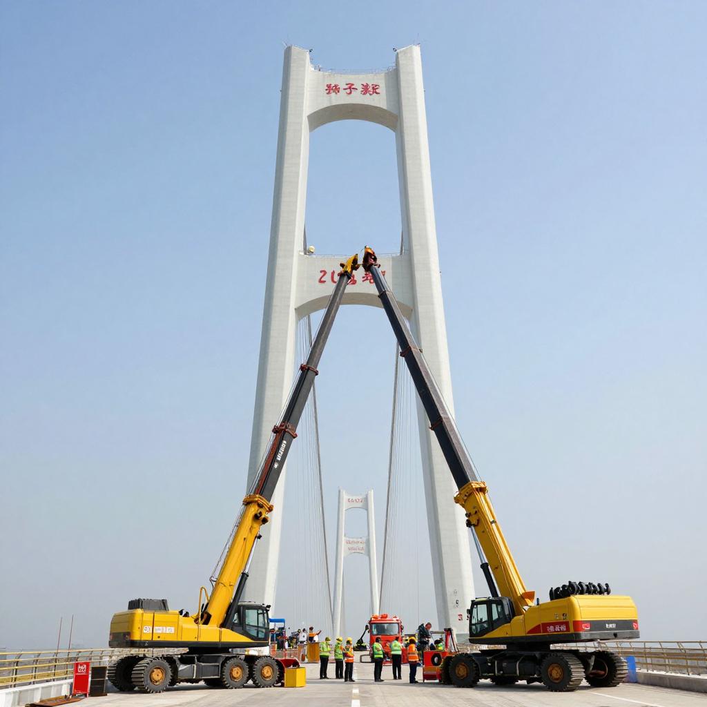 狮子洋通道主桥索塔建设高度突破200米 狮子洋通道主桥索塔建设高度突破200米第一张图
