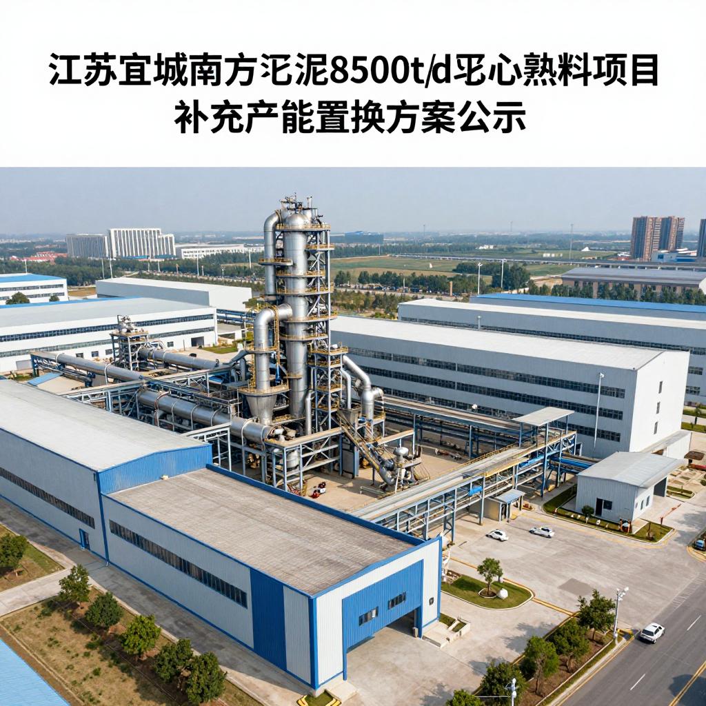 江苏宜城南方水泥8500t/d水泥熟料项目补充产能置换方案公示