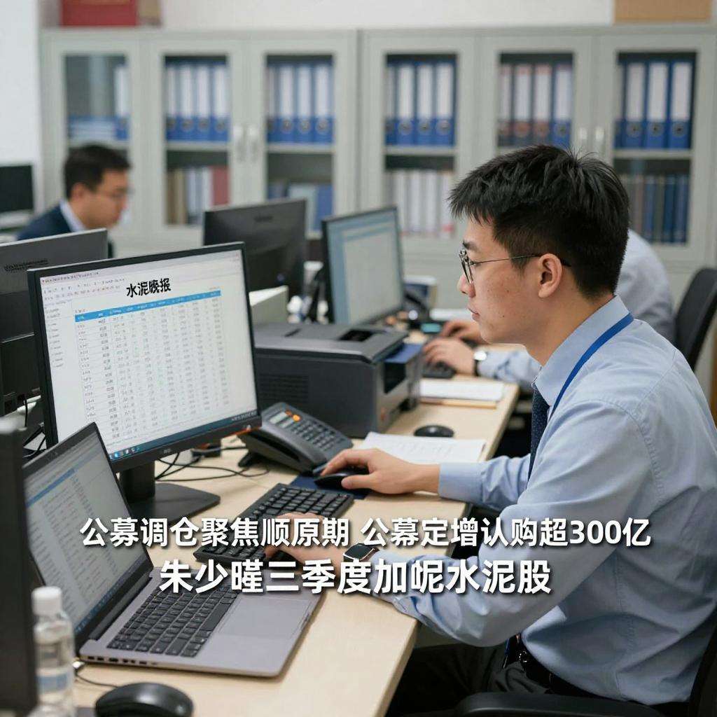 10.13水泥晚报：公募调仓聚焦顺周期；公募定增认购超300亿；朱少醒三季度加仓水泥股第一张图