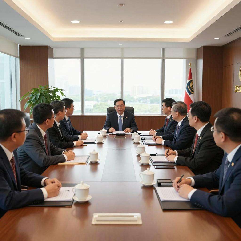 中国铁建董事长戴和根与新加坡陆交局高管团队举行会谈