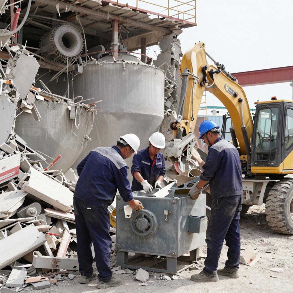 中国建材新疆一条4000t/d水泥熟料线拆除! 中国建材新疆一条4000t/d水泥熟料线拆除!第一张图