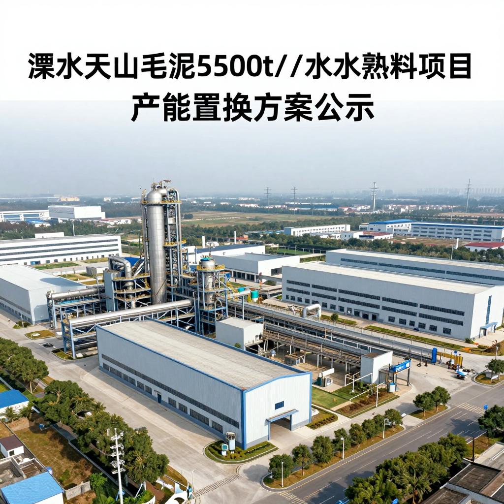 溧水天山水泥5500t/d水泥熟料项目补充产能置换方案公示