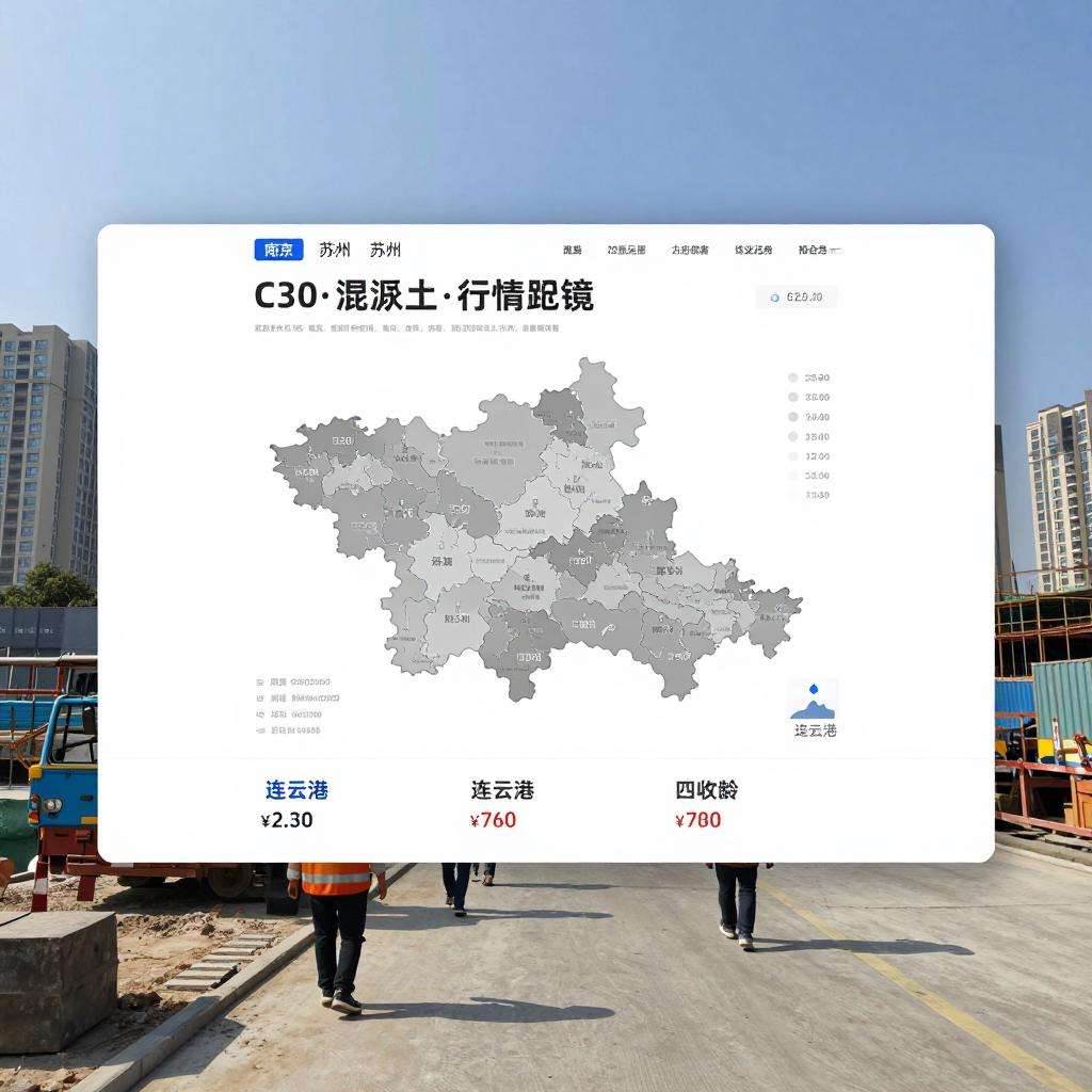 混凝土价格：南京、苏州、连云港...江苏省热门城市 C30混凝土行情一览