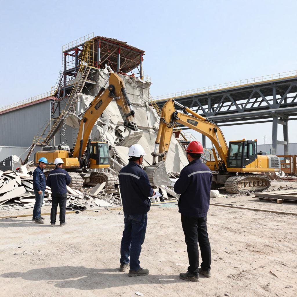 中国建材新疆一条4000t/d水泥熟料线拆除！第一张图