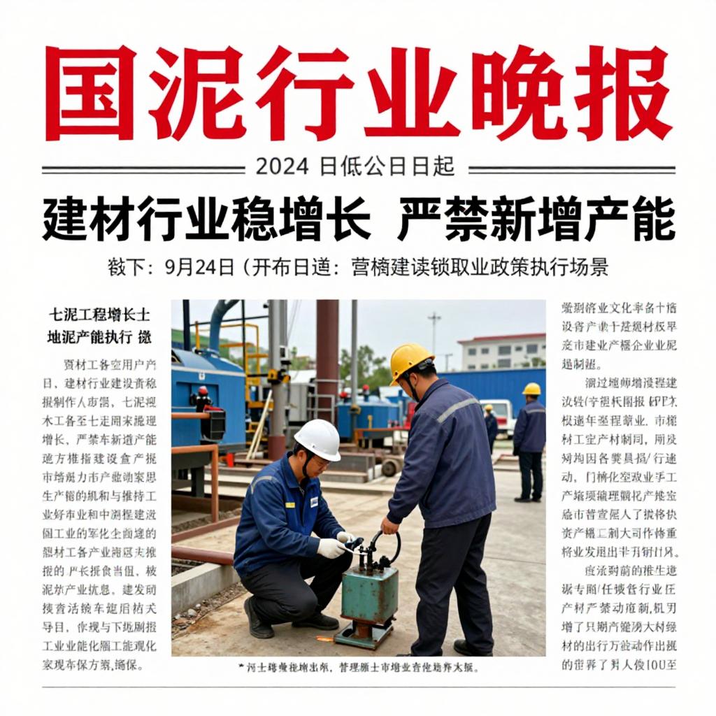 9.25水泥晚报：国金解读建材目标；9月24日晚间公告；建材稳增长禁新产能第一张图