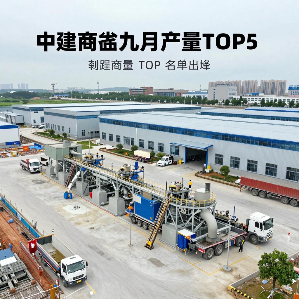 中建商砼九月产量TOP5名单出炉