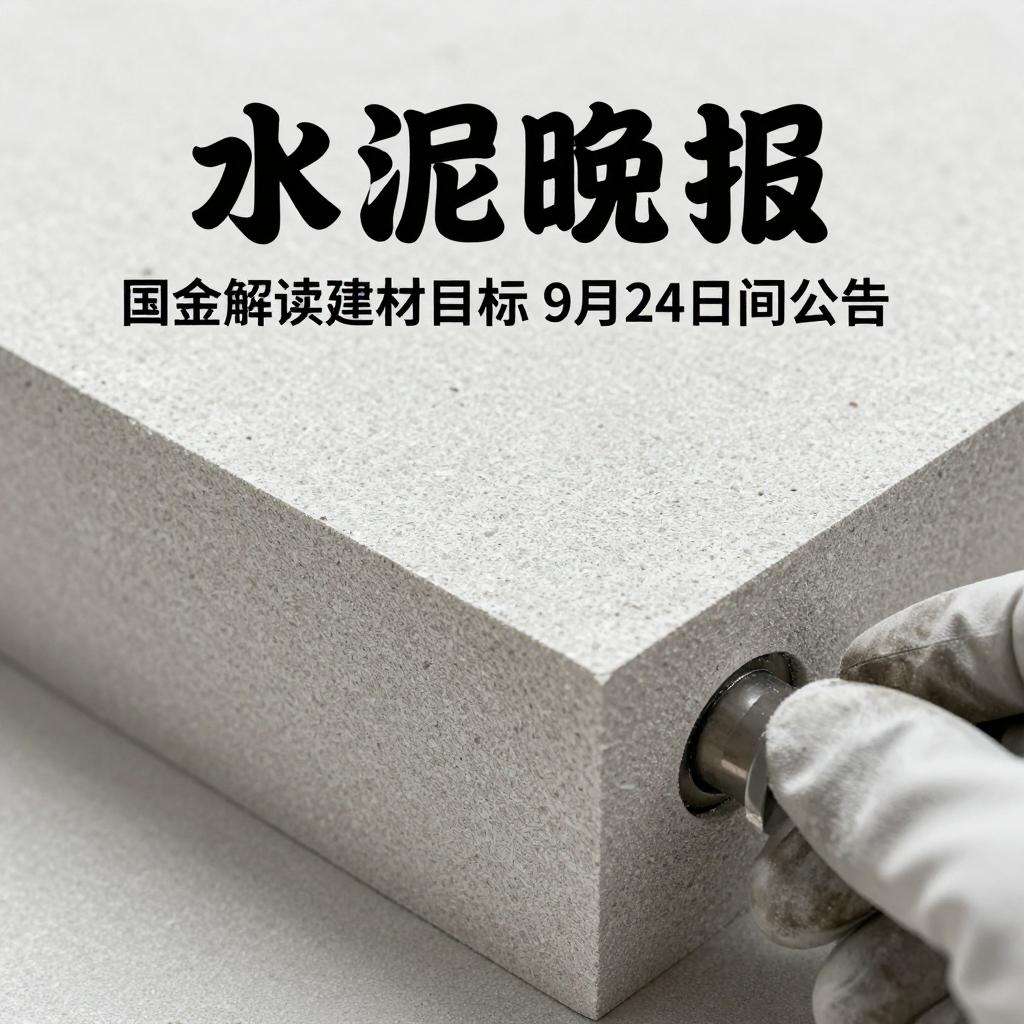 9.25水泥晚报:国金解读建材目标;9月24日晚间公告;建材稳增长禁新产能 9.25水泥晚报:国金解读建材目标;9月24日晚间公告;建材稳增长禁新产能第二张图