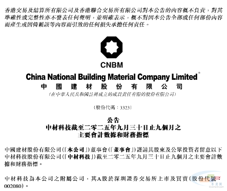 中材科技:第三季度净利润同比增长234.84%(图2) 中材科技:第三季度净利润同比增长234.84%(图2)