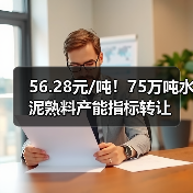 56.28元/吨!75万吨水泥熟料产能指标转让(图2) 56.28元/吨!75万吨水泥熟料产能指标转让(图2)