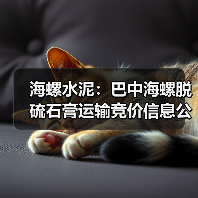 海螺水泥：巴中海螺脱硫石膏运输竞价信息公示