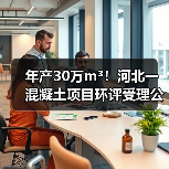 年产30万m³！河北一混凝土项目环评受理公示（图1）