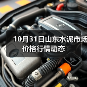 10月31日山东水泥市场价格行情动态（图1）