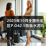 2025年10月全国各地区P.O42.5散装水泥均价一览（图3）