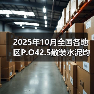2025年10月全国各地区P.O42.5散装水泥均价一览（图2）