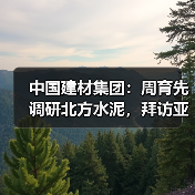 中国建材集团：周育先调研北方水泥，拜访亚泰集团，并出席泛东北地区水泥行业高质量发展会议