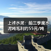 上峰水泥：前三季度水泥吨毛利约55元/吨（图4）