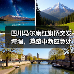 四川马尔康红旗桥突发垮塌，道路中断应急处置进展（图4）