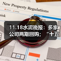 11.18水泥晚报：多家公司两期回购；“十五五”好房子之距；上市公司加码新材料（图3）