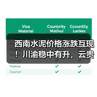 西南水泥价格涨跌互现！川渝稳中有升，云贵阴雨致下行（图3）