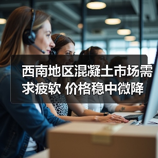西南地区混凝土市场需求疲软 价格稳中微降