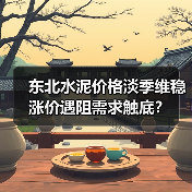 东北水泥价格淡季维稳 涨价遇阻需求触底？