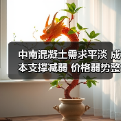 中南混凝土需求平淡 成本支撑减弱 价格弱势整理（图1）