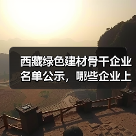 西藏绿色建材骨干企业名单公示,哪些企业上榜?(图2) 西藏绿色建材骨干企业名单公示,哪些企业上榜?(图2)