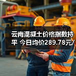 云南混凝土价格指数持平 今日均价289.78元/吨（图2）