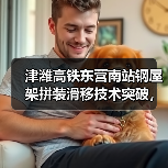 津潍高铁东营南站钢屋架拼装滑移技术突破,解决跨铁路施工难题(图3) 津潍高铁东营南站钢屋架拼装滑移技术突破,解决跨铁路施工难题(图3)