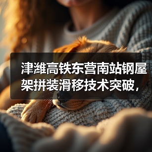 津潍高铁东营南站钢屋架拼装滑移技术突破，解决跨铁路施工难题