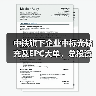 中铁旗下企业中标光储充及EPC大单，总投资超百亿（图3）