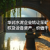 华润水泥企业转让采矿权及设备资产,价值千万引关注 华润水泥企业转让采矿权及设备资产,价值千万引关注