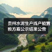 贵州水泥生产线产能置换方案公示结果公告(图3) 贵州水泥生产线产能置换方案公示结果公告(图3)