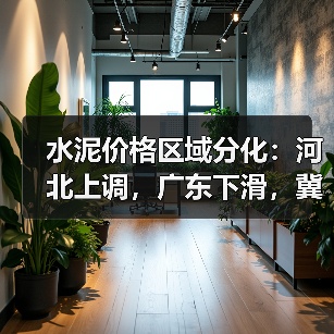 水泥价格区域分化：河北上调，广东下滑，冀中南跟进（图1）