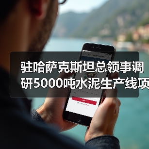 驻哈萨克斯坦总领事调研5000吨水泥生产线项目（图2）