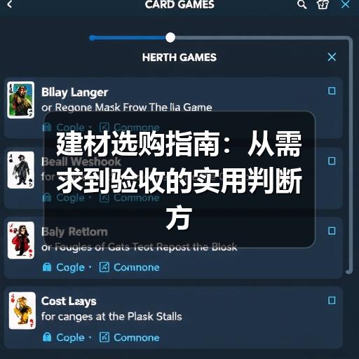 建材选购指南:从需求到验收的实用判断方法(图2) 建材选购指南:从需求到验收的实用判断方法